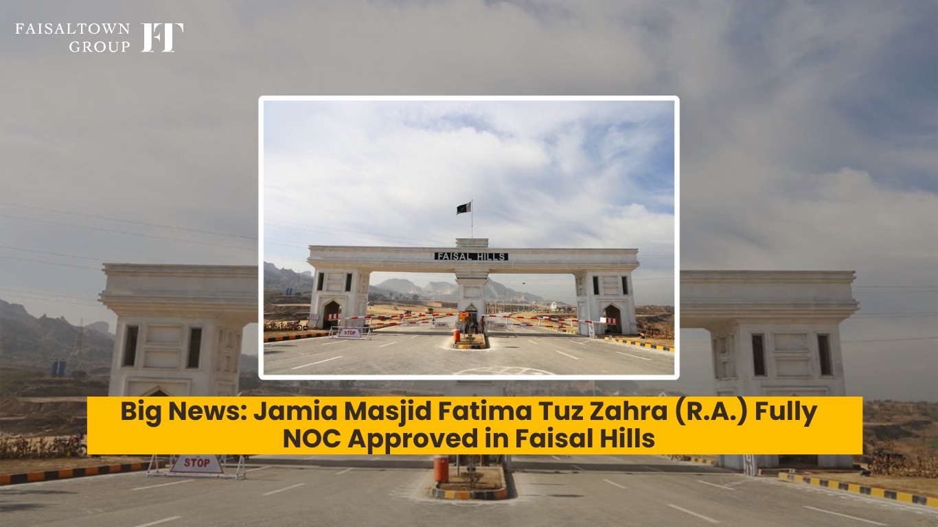 Fatima Tuz Zahra Masjid NOC Approved in Faisal Hills