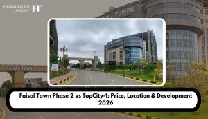 Faisal Town Phase 2 vs TopCity-1: Price, Location & Development 2026